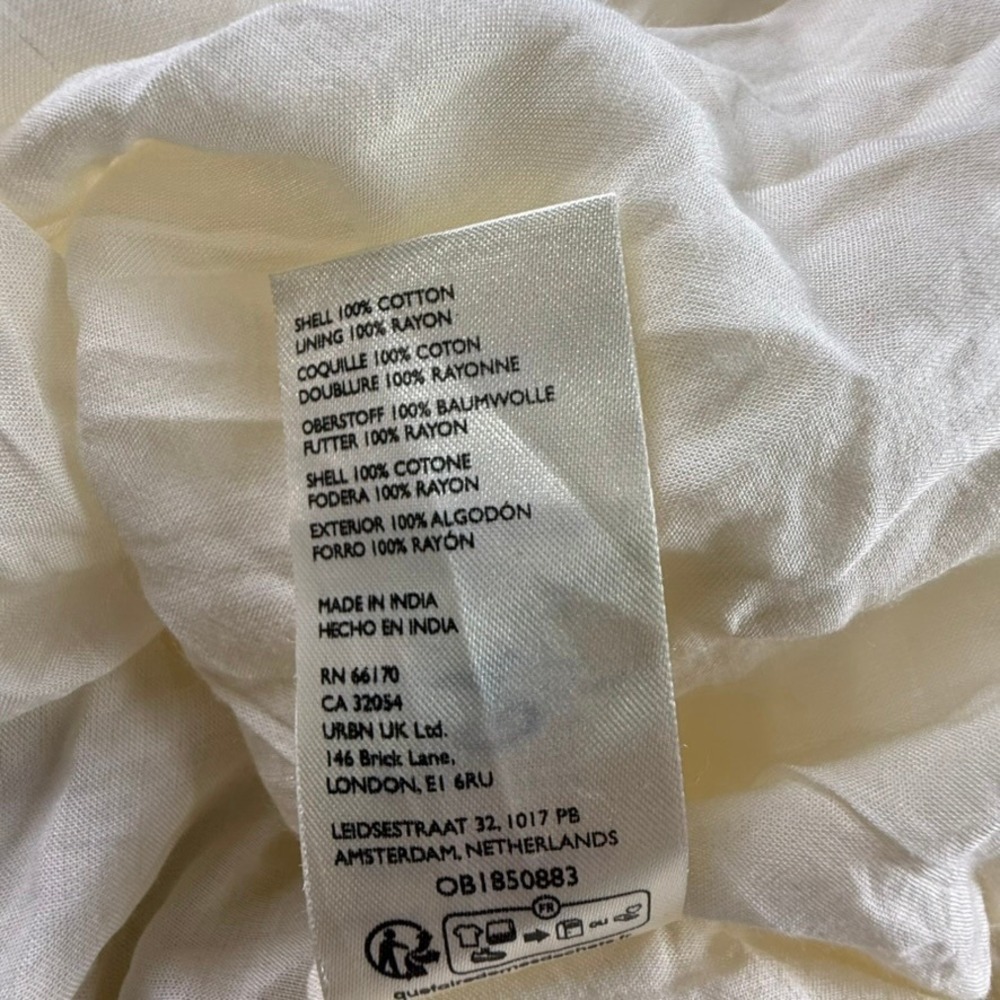 Anthropologie Katerina Button Front Floral Jacquard Dress Neutral Size M Boho - Picture 15 of 16